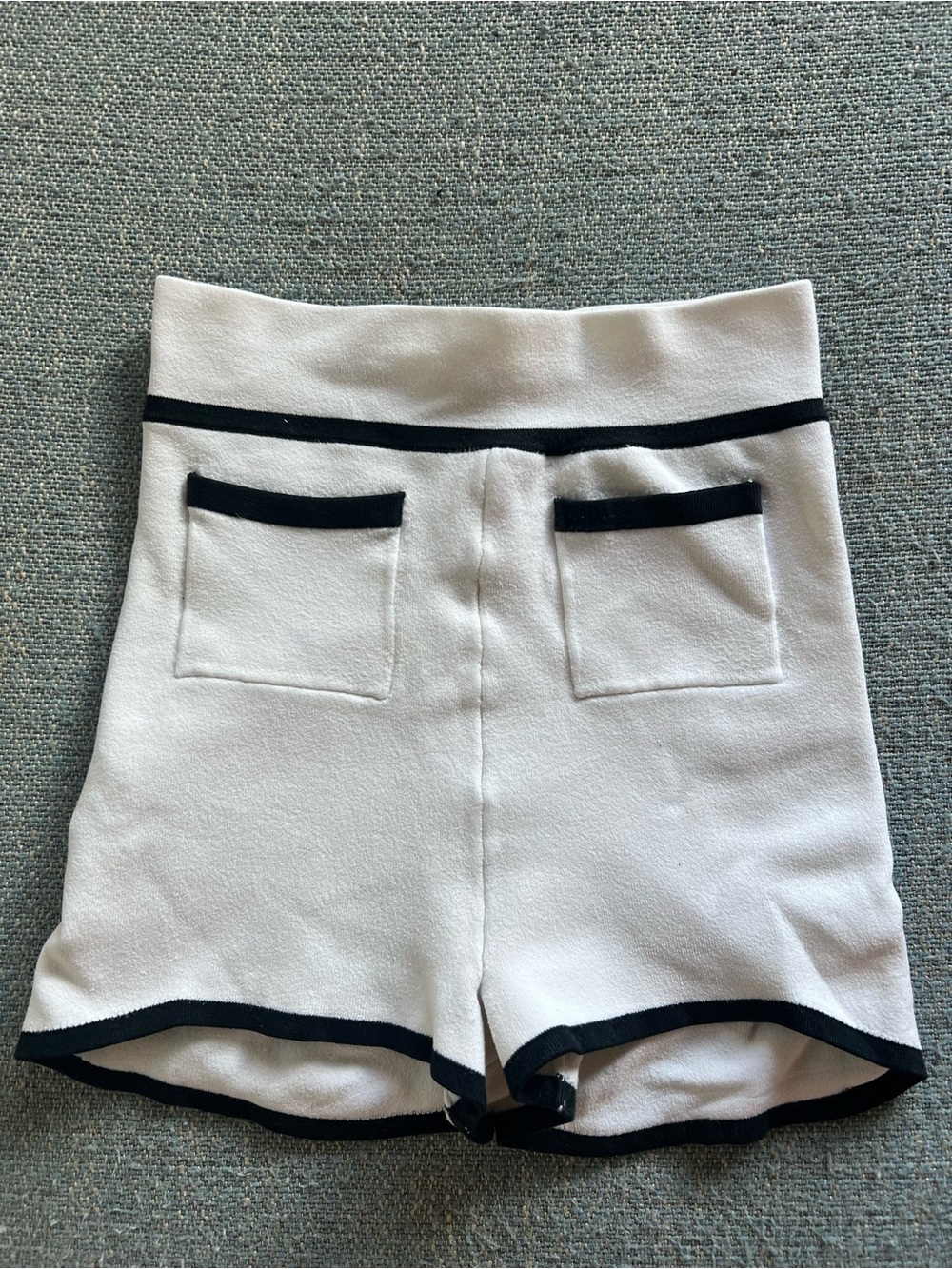 Classic Contrast Trim White Women’s Shorts